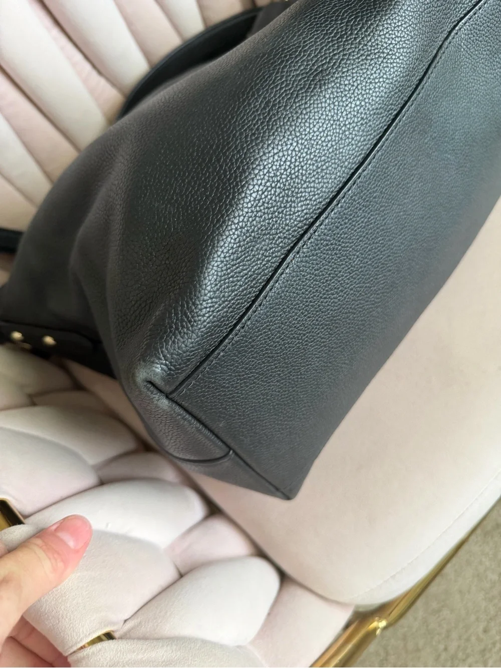 Kate Spade ♠️ Larchmont Ave Alena Black Leather Shoulder Bag
